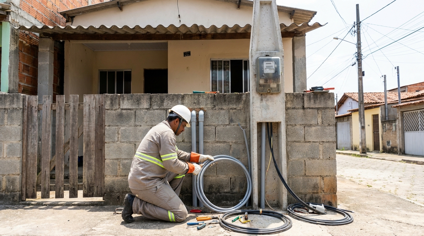 Instalação de Poste Padrão em Iputinga, Recife‑PE