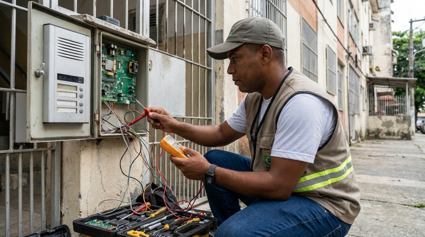 Reparo de Placa e Campainha em Água Fria, Recife‑PE